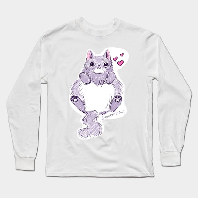 FLOOF TUM Long Sleeve T-Shirt by DinoCatDraws